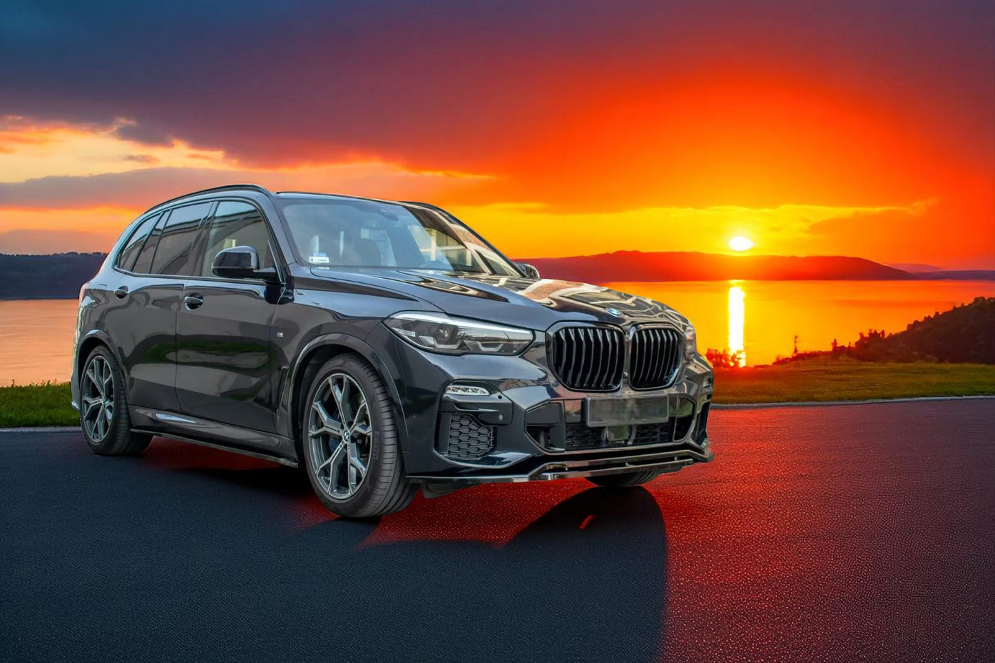 🔥Splitter Anteriore in ABS Nero Lucido per BMW X5 G05 M Sport 🔥