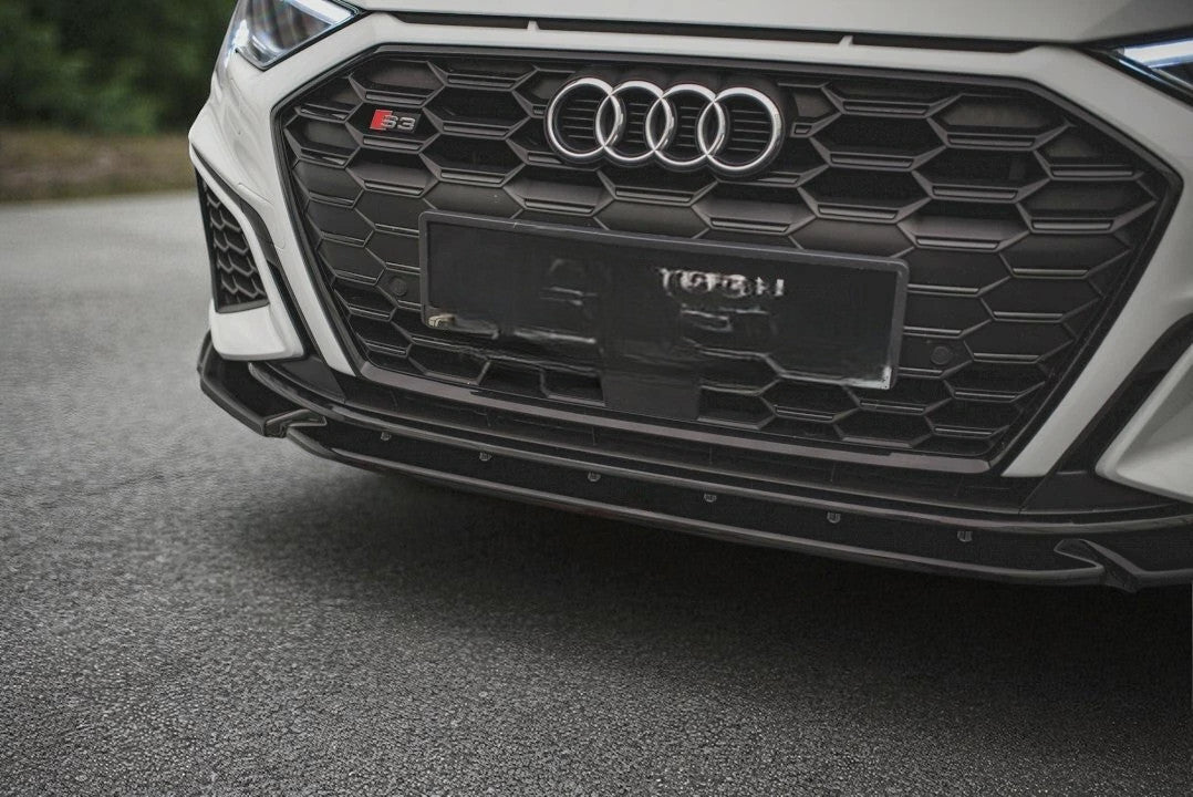 🔥Splitter Anteriore V3 in ABS Nero Lucido per Audi S3 / A3 S-Line 8Y  🔥