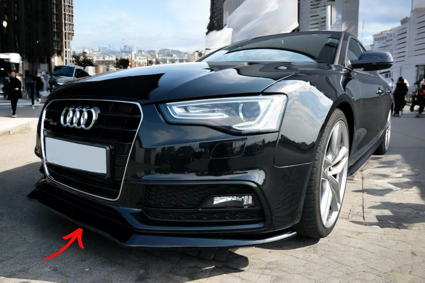 ✨Splitter V1 design lucido ABS per Audi S5/A5 S-Line 8T FL 2011-2016✨