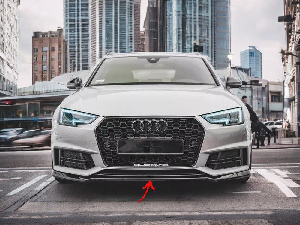 ✨Splitter anteriore V4 design lucido ABS ADATTO per Audi S4/A4 S-Line B9 15-19✨