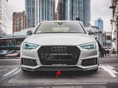 ✨Splitter anteriore V4 design lucido ABS ADATTO per Audi S4/A4 S-Line B9 15-19✨