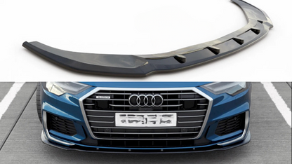 🔥Splitter Anteriore V2 in ABS Nero Lucido per Audi S6 / A6 S-Line C8 🔥