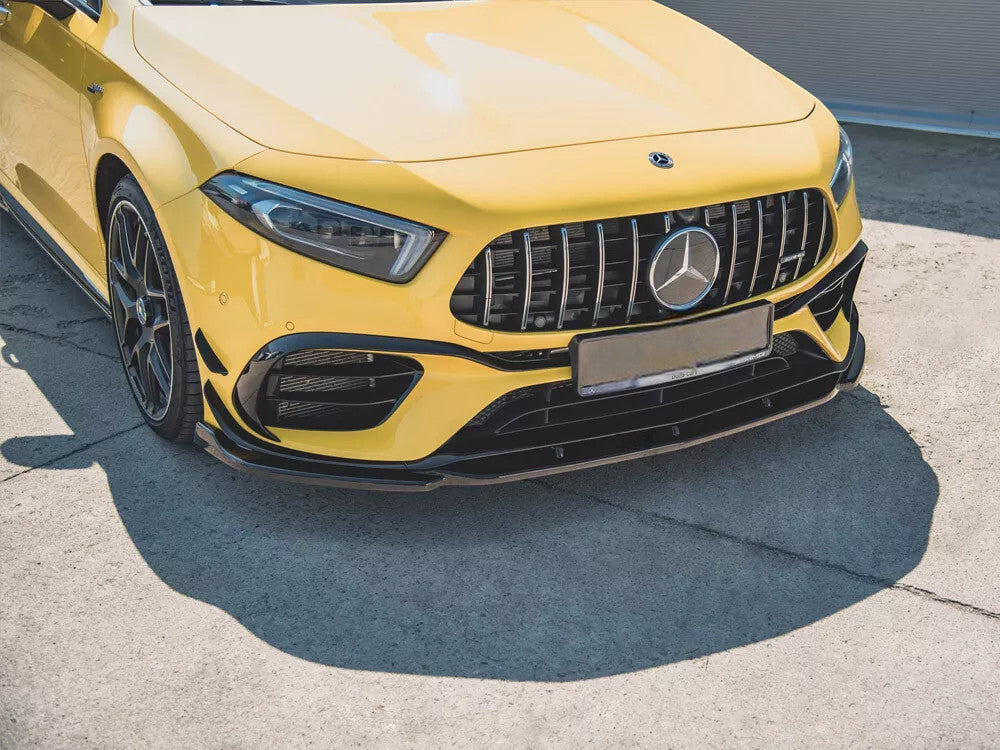 🔥Splitter Anteriore V2 in ABS Nero Lucido per Mercedes-AMG A45 S W177🔥