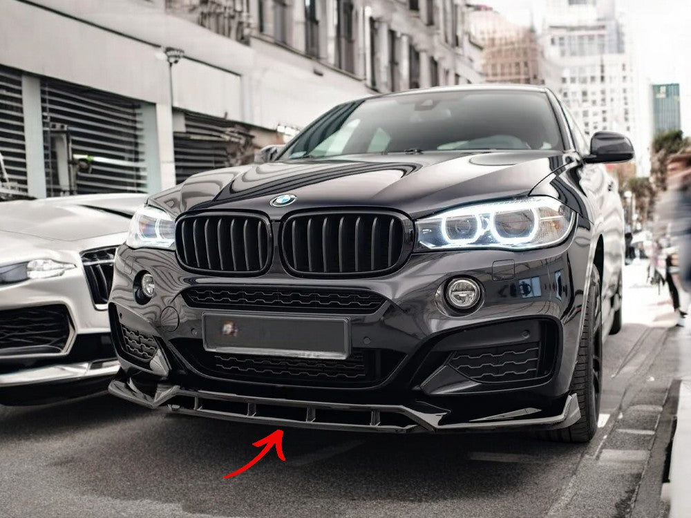 ✨Splitter anteriore V3 nero lucido ADATTO PER BMW X6 M Sport F16 2014-2019✨