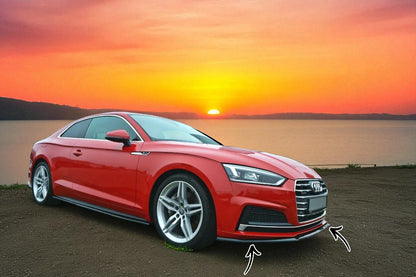 ✨Splitter Anteriore V2 in ABS Nero Lucido per Audi A5 F5 S-Line (2016–2023)✨