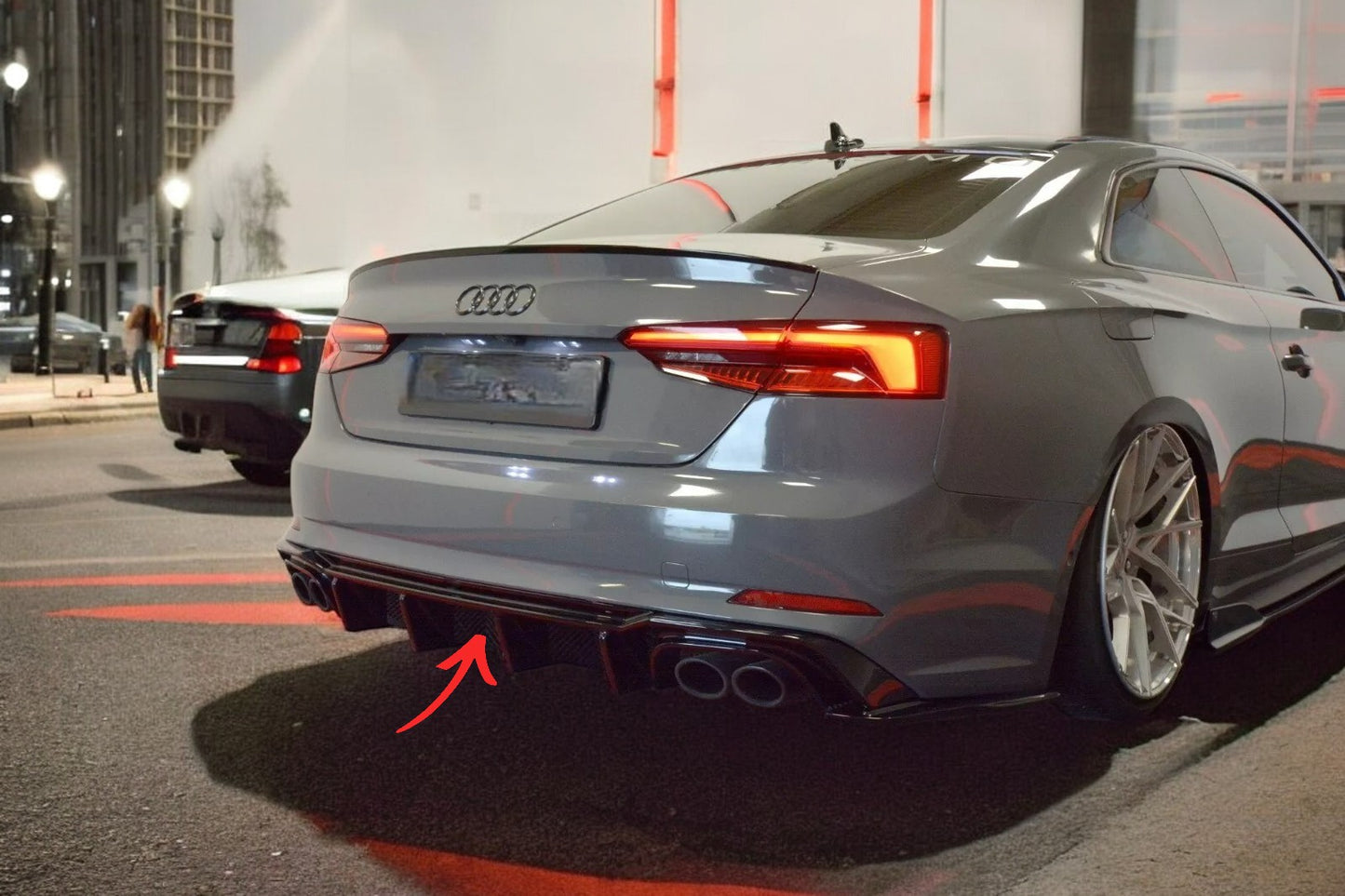 ✨DIFFUSORE posteriore  nero lucido ABS ADATTO per AUDI S5 F5 (2017 + )✨