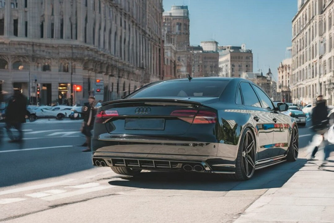 ✨DIFFUSORE nero lucido ABS posteriore per Audi S8 D4 lifting 2015-2017✨