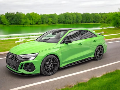 ✨MINIGONNE LATERALI design nero lucido ABS ADATTE per AUDI RS3 8Y  2020+✨