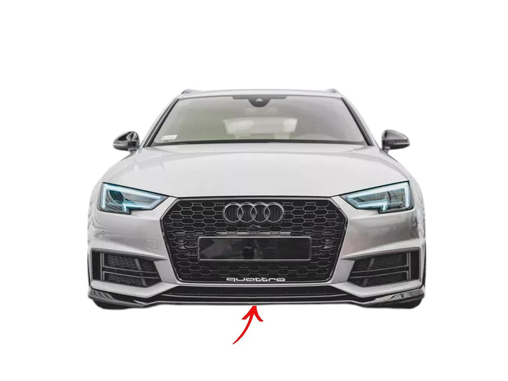✨Splitter anteriore V4 design lucido ABS ADATTO per Audi S4/A4 S-Line B9 15-19✨
