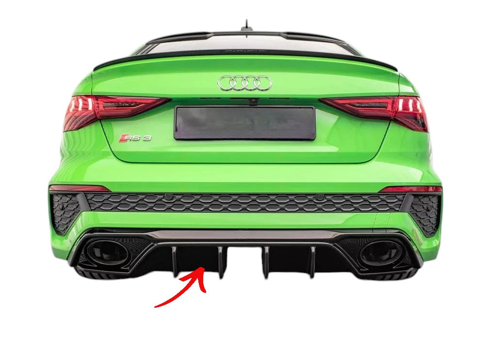 ✨DIFFUSORE nero lucido ABS posteriore per Audi RS3 8Y 2020-✨