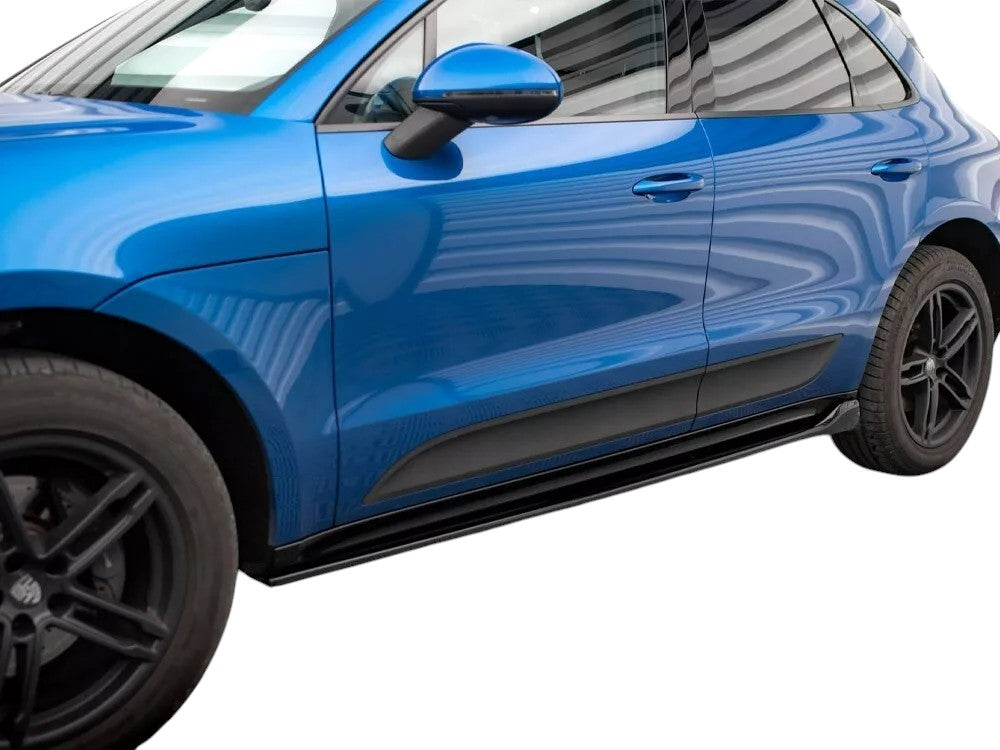 ✨MINIGONNE LATERALI ADATTE nero lucido ABS per Porsche Macan MK1 2014-2018✨