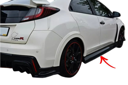 ✨MINIGONNE LATERALI  design nero lucido per Honda Civic Mk9 tipo R (Fk2)✨