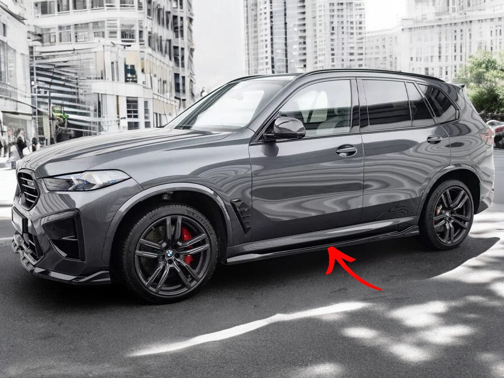 ✨MINIGONNE laterali  Design per BMW X5 M nero lucido ABS 2023+✨