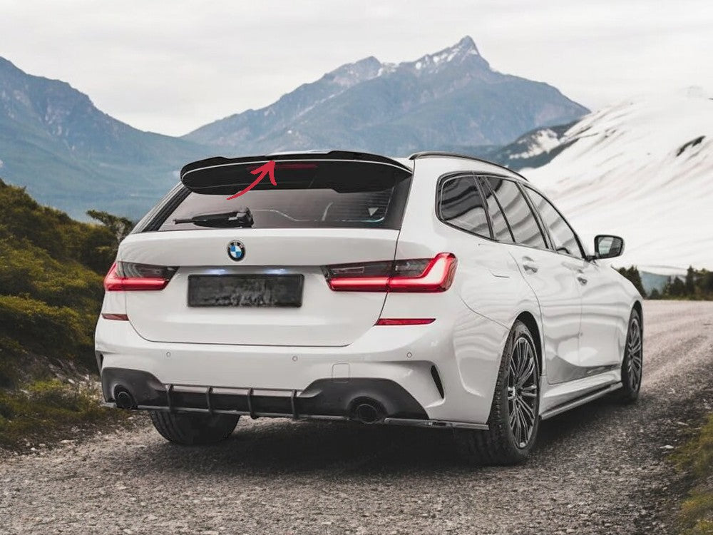 ✨Spoiler CAP Nero Lucido ABS adatto per BMW 3 Touring G21 M-Pack 2018-✨