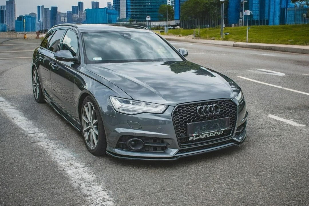 ✨Splitter Anteriore NERO LUCIDO ADATTO Per Audi S6 A6 S-Line C7 FL✨