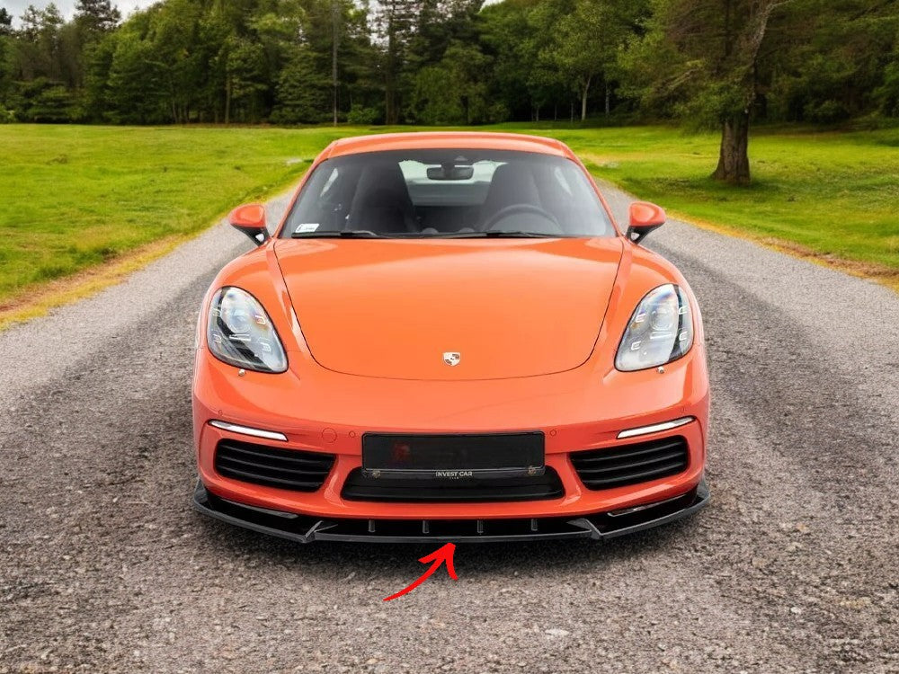 ✨Splitter Anteriore V1 per Porsche 718 Cayman 982c Nero Lucido ABS✨