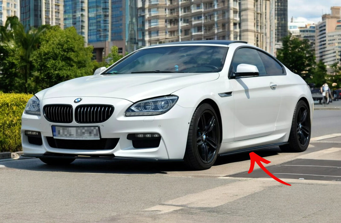 ✨MINIGONNE Laterali nero lucido ABS per confezione BMW 6 F13 2010-2018✨