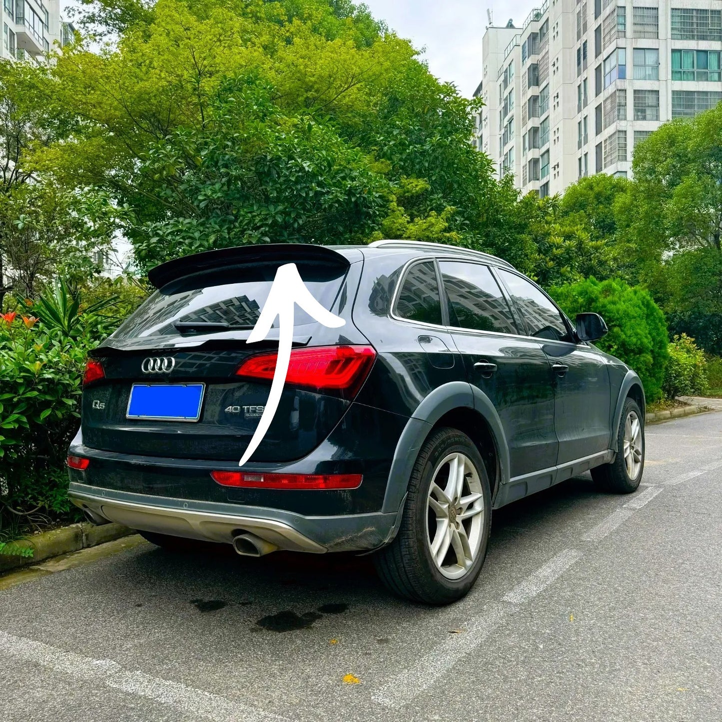 ✨KIT Spoiler Nero Lucido Adatto per Audi Q5 SUV 4X4 2009-2017✨