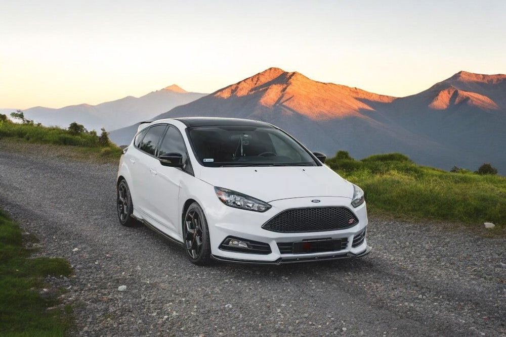 ✨SPLITTER Anteriore V4 design nero lucido per Ford Focus St Mk3 FL 2015-2018✨