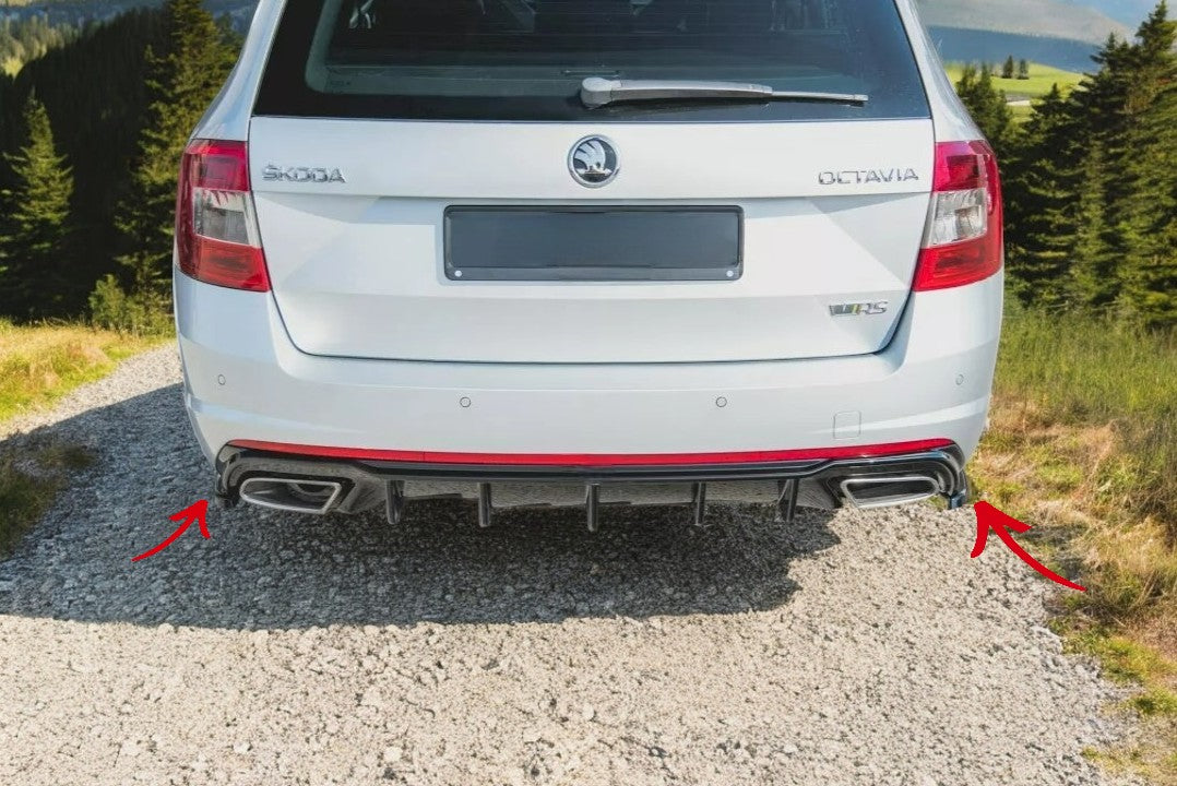 ✨SPLITTER laterali posteriori V2 PER Skoda Octavia Vrs Mk3/Mk3.5 2013-2016✨