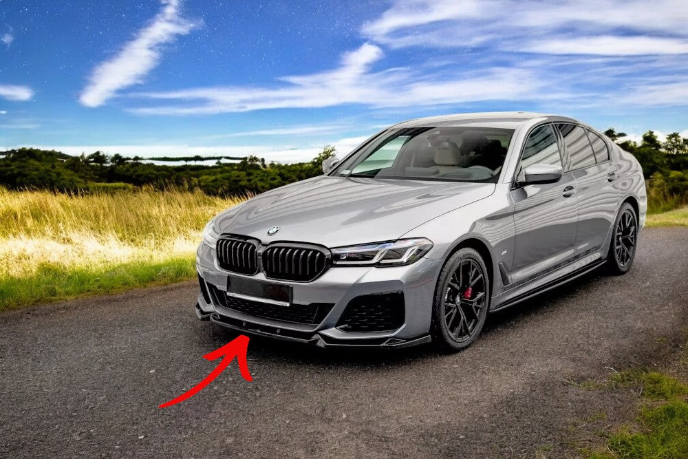 ✨SPLITTER V1 design nero lucido ABS ADATTO per BMW 5 G30 FL 2020+✨