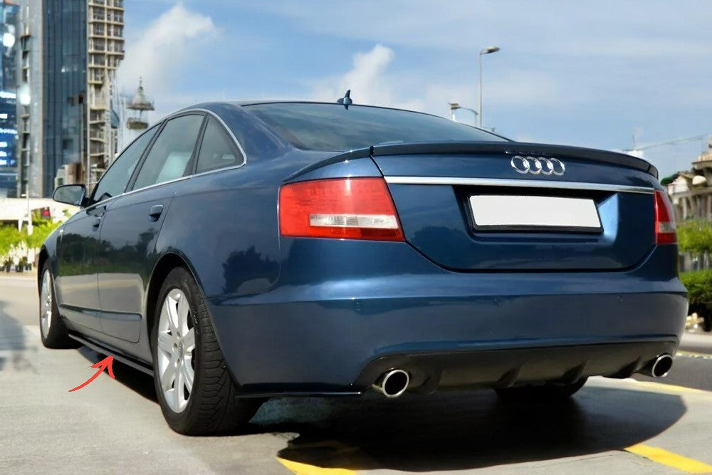 ✨MINIGONNE laterali design nero lucido ABS per AUDI A6 C8 2019+✨