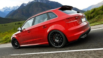 ✨MINIGONNE LATERALI DESIGN NERO LUCIDO Per Audi S3 8V Sportback A3 8V✨