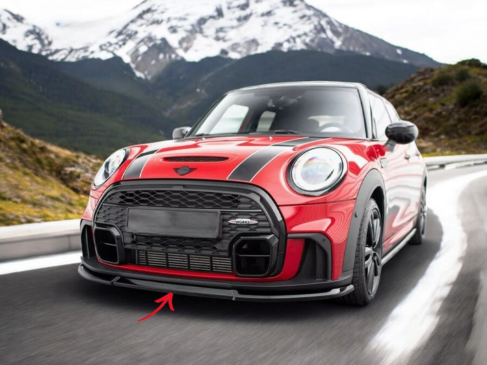 ✨SPLITTER Anteriore V2 ADATTO per Mini Cooper S JCW F56 Lift Nero Lucido ✨