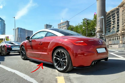 ✨MINIGONNE laterali design nero lucido ABS per Peugeot RCZ lifting 2012-2015✨