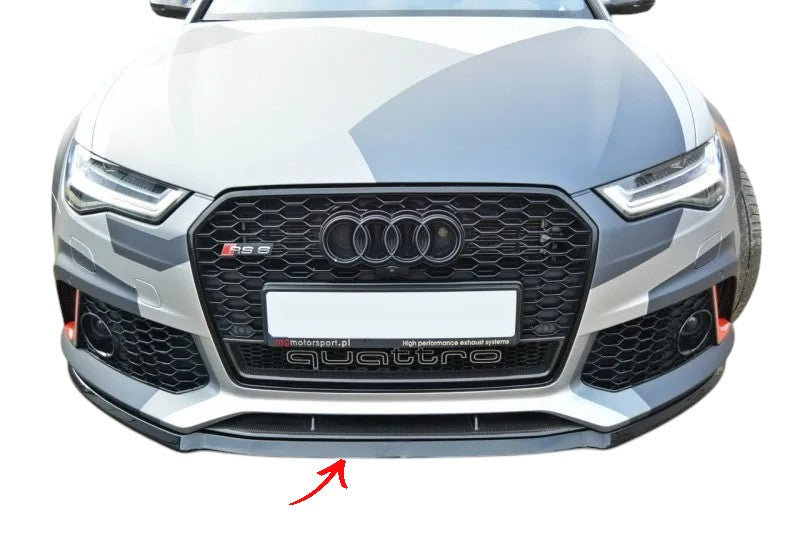 ✨SPLITTER anteriore design nero lucido ABS per Audi Rs6 C7 2013+✨