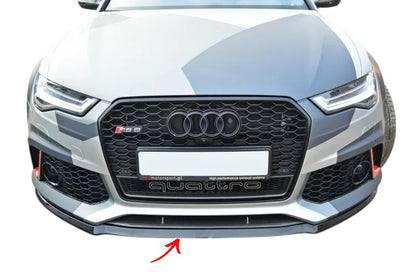✨SPLITTER anteriore design nero lucido ABS per Audi Rs6 C7 2013+✨