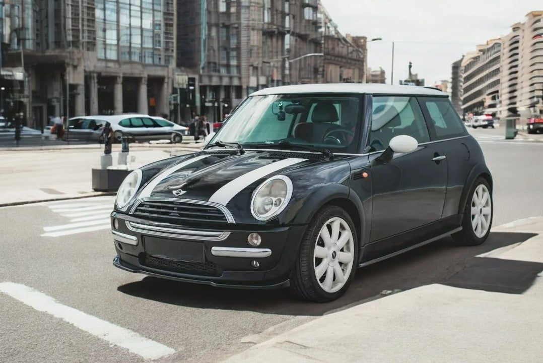✨Minigonne laterali Design Nero Lucido ABS Per Mini Cooper/One R50 2001-2006✨
