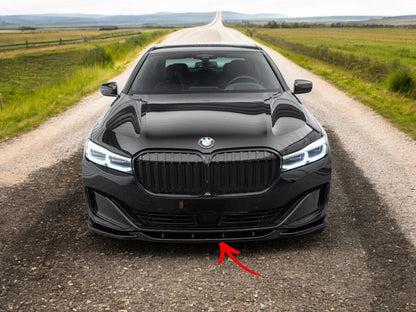 ✨SPLITTER anteriore V2 per BMW Serie 7 G11 lifting nero lucido ABS✨