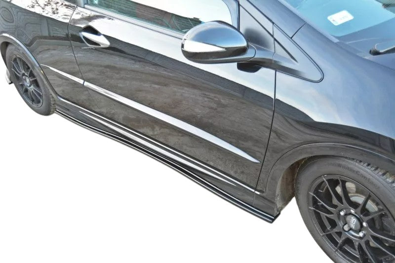 ✨MINIGONNE LATERALI design nero lucido ABS per Honda Civic Mk8 tipo S/R✨