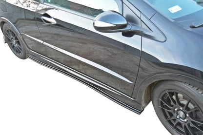 ✨MINIGONNE LATERALI design nero lucido ABS per Honda Civic Mk8 tipo S/R✨