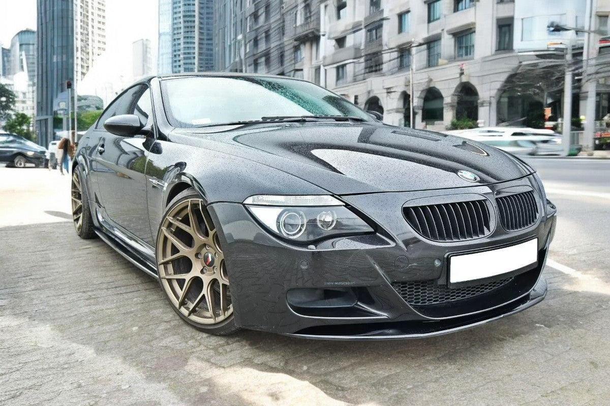 ✨SPLITTER  anteriore V1 design nero lucido ABS ADATTO per BMW M6 E63 ✨