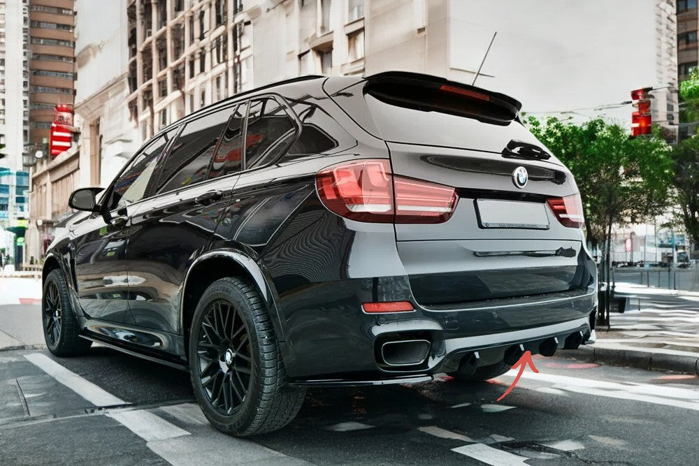 ✨Diffusore posteriore design lucido nero ABS Per BMW X5 F15 M50D FL✨