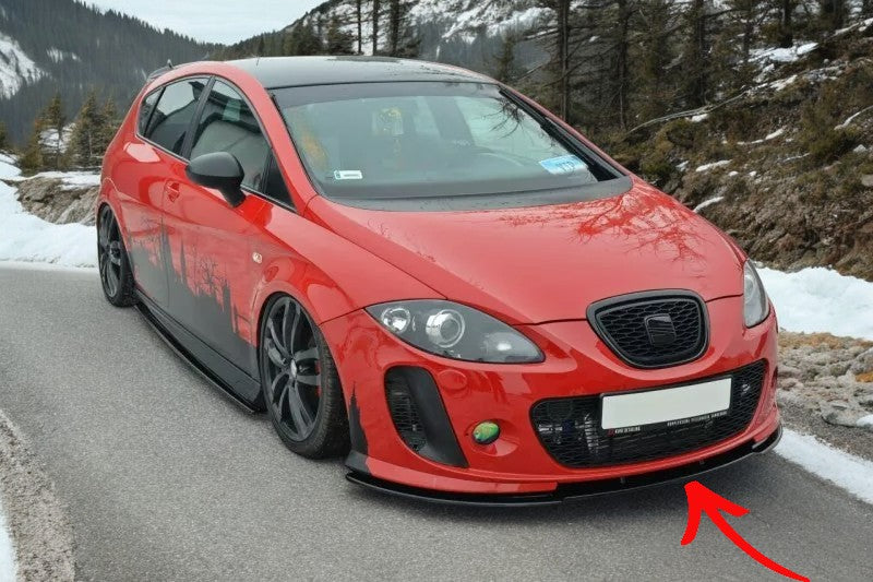 ✨SPLITTER design nero lucido ABS per SEAT Leon Mk2 2005-2009✨