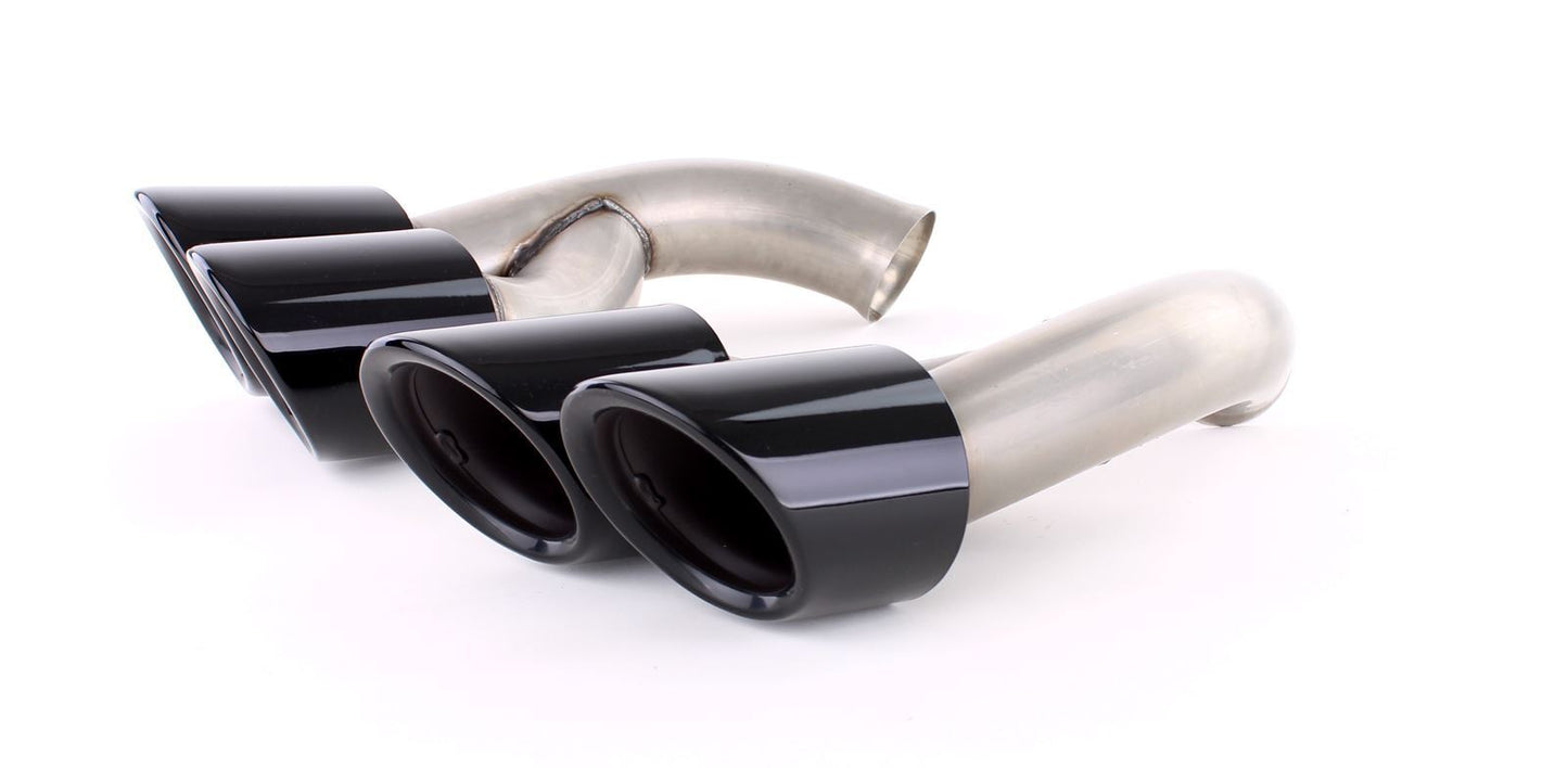 Terminali di scarico GTS Optics nero adatto per Porsche Cayenne 92A Facelift 14-