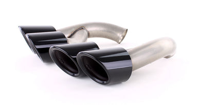 Terminali di scarico GTS Optics nero adatto per Porsche Cayenne 92A Facelift 14-
