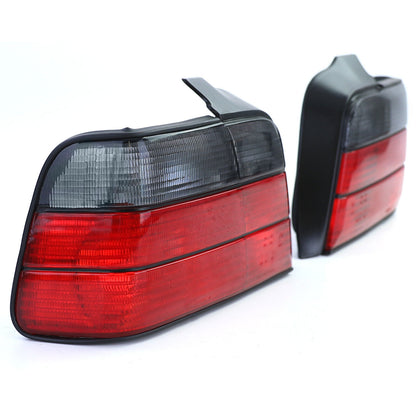 Fanali posteriori Rosso Nero Coppia compatibile per BMW Serie 3 E36 Berlina 90-99