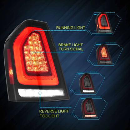 🔥ART.2868 Fanali Posteriori a LED Fumé con Animazione Start-Up – Chrysler 300🔥