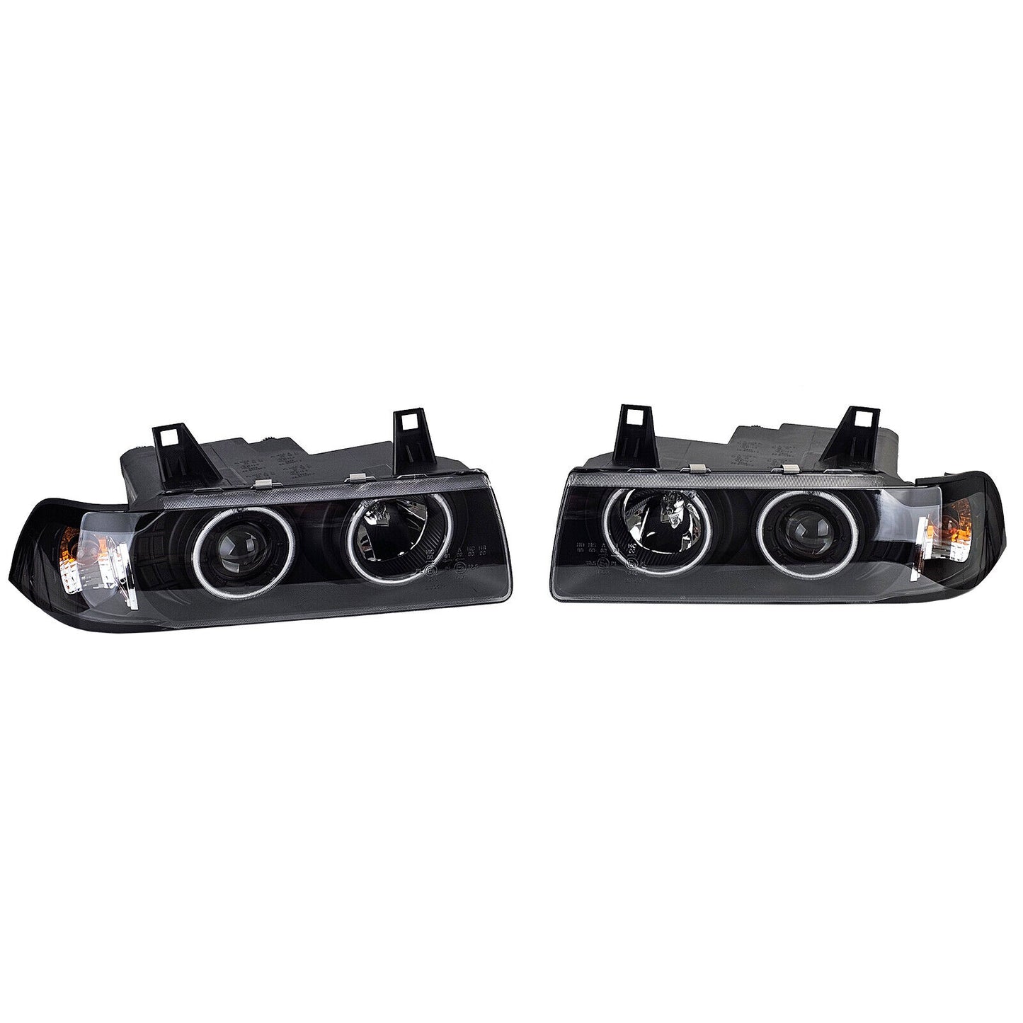 Faro anteriore CCFL Angel Eyes aftermarket compatibile con BMW Serie 3 E36 Coupé Cabrio