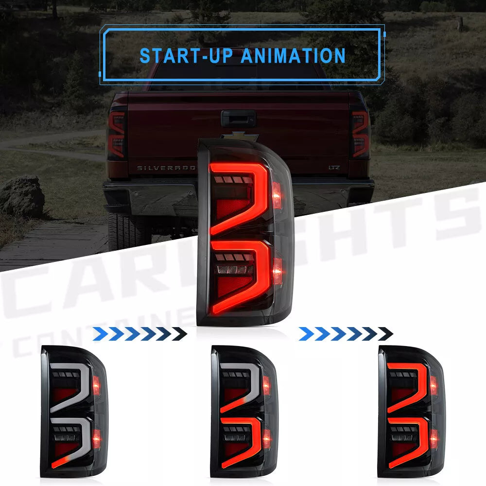 🔥ART.2863 Fanali Posteriori a LED con Animazione Start-Up–Chevrolet Silverado🔥