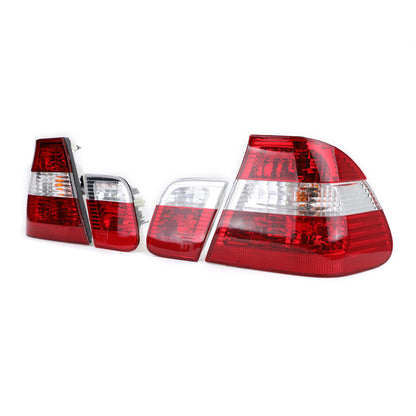 Red Clear Rear Lights Fit For BMW 3 Series E46 Sedan 98-01