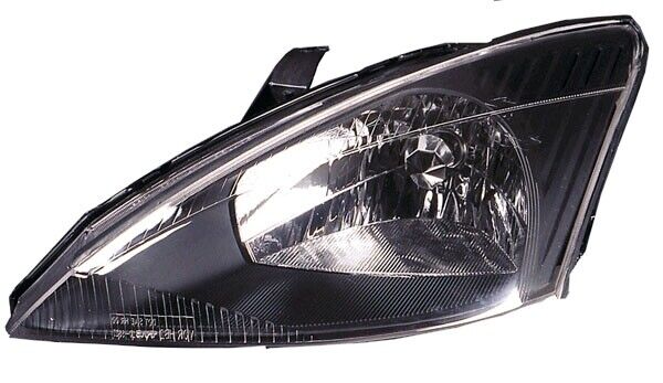 Headlight Set for Ford Focus MK1 1998-2001 in Black H4 Halogen LWR 