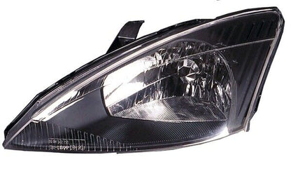 Headlight Set for Ford Focus MK1 1998-2001 in Black H4 Halogen LWR 