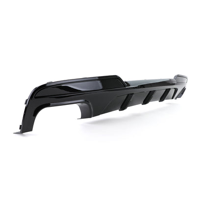Diffusore Posteriore Lucido+Terminali di Scarico 4 Tubi Performance Look compatibile per BMW F10 F11 535
