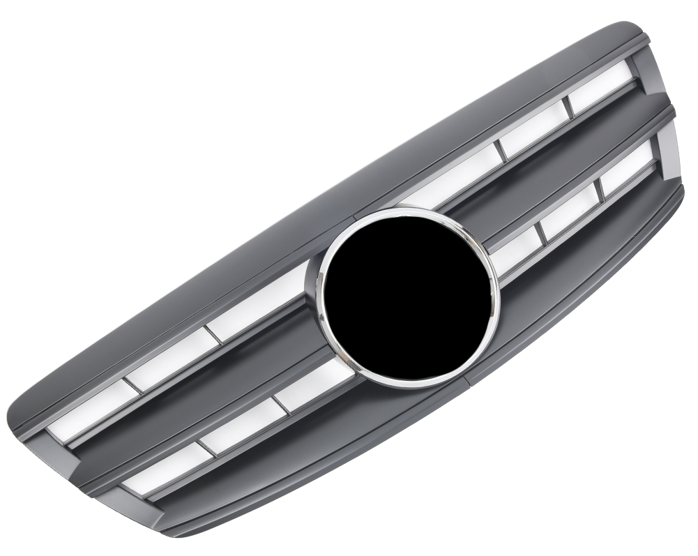 Sports grille for Mercedes W220 S from 10/2002 matt black AMG LOOK 
