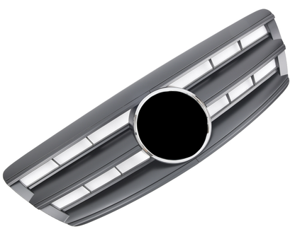 Sports grille for Mercedes W220 S from 10/2002 matt black AMG LOOK 